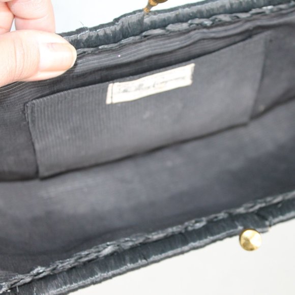 Vintage Black Straw Clutch - Picture 5 of 5
